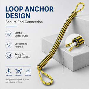 Anclaje elástico de 32 mm para Slackline y Highline con revestimiento de poliéster de alta resistencia, 250% de elongación y diseño de bucle en la extremidad. - Product Image 2
