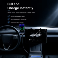 Hub USB-C multiport Saunyoto pour Tesla Model 3/Y avec chargeur rapide et indicateur LED RGB, design mécanique