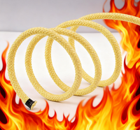 Corde tressée en UHMWPE et aramide, robuste, résistante à l'usure, pour l'escalade, la sécurité incendie, résistante aux températures, diamètre 3 mm, modèle jaune, vente en gros