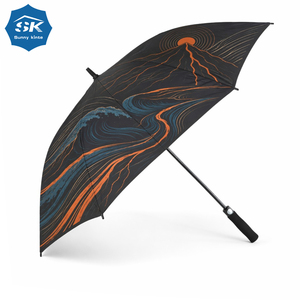Parapluies promotionnels automatiques imperméables, couleurs personnalisées, résistants au vent, avec logo vague de mer, pour le voyage. - Product Image 1