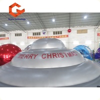 Ballon gonflable UFO de Noël de 15 pieds, ballon volant en hélium, vaisseau spatial extraterrestre pour les événements