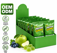 Gummies protéinés à marque privée, nutrition sportive, soutien musculaire, sans sucre, gummies naturels, OEM ODM