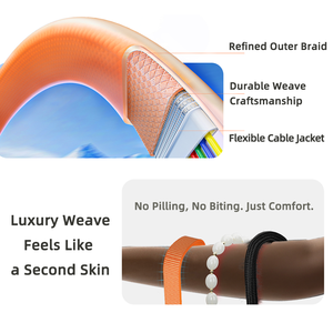 Cordon de téléphone portable avec câble de données Type-C, charge rapide 3A, 3-en-1, mains libres, remplace la sangle de sac, couleur vive - Product Image 2