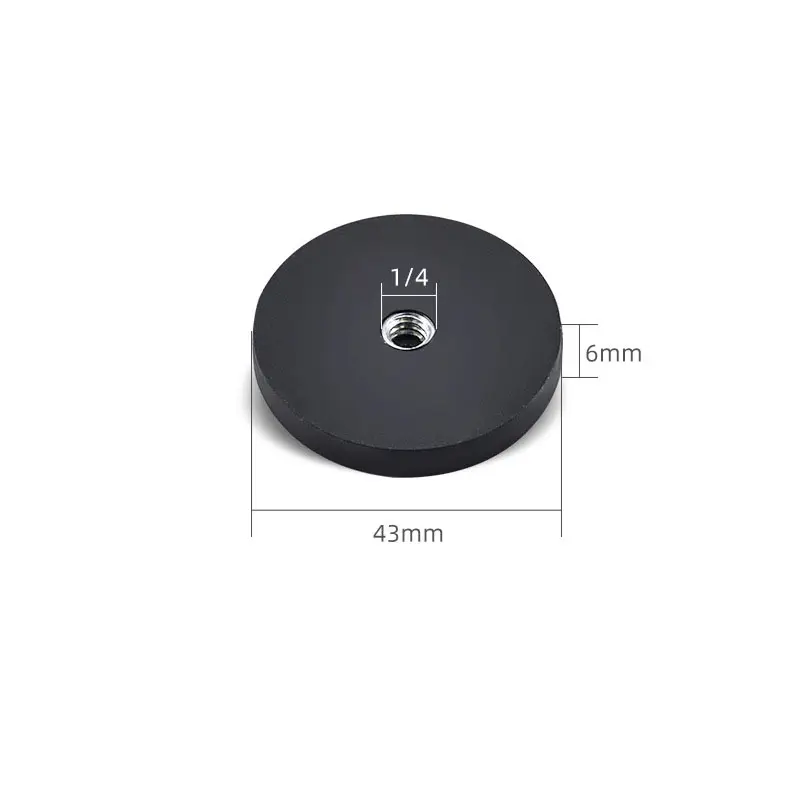 Großhandel schwarzer Neodymium-Magnet Gummi Kunststoff beschichtet Runder Gummimagnet 1/4