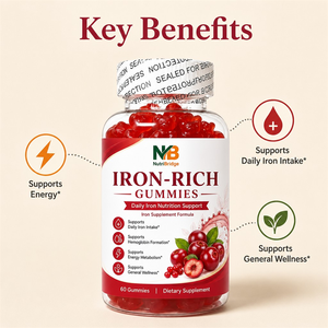 Gomitas Ricas en Hierro <span class=keywords><strong>de</strong></span> Fórmula Personalizada Directa <span class=keywords><strong>de</strong></span> Fábrica China <span class=keywords><strong>para</strong></span> la Prevención <span class=keywords><strong>de</strong></span> la Caída del Cabello - Product Image 4