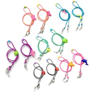 12PCS Kids Glasses Strap Colorful Cartoon Adjuster Stretchy Eyeglass Strap for Boys Girls