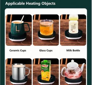 Business Gift Set Self Heating Coffee Mug Temperature <b>Control</b> Smart Mug Warmer Wireless Heated <b>Thermostatic</b> Electric Cup Custom - Product Image 3