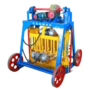 4-35 mobile simple operation paver 6 inch 8 inch cement hollow and solid egg laying brick block making machine