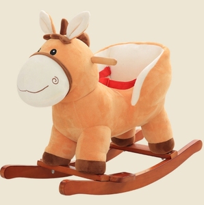 Hobbelpaard Kinderen Pluche Schommelwagen Een Jaar Oud Babyspeelgoed - Product Image 2