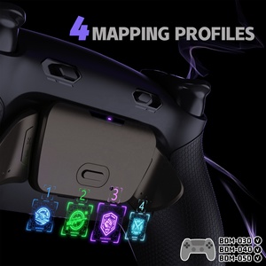 Rubberized Black Metal Back Button RISE Plus MAX RMB Back Paddle Kit With Click Trigger Stops for PS5 <b>Controller</b> BDM-030/040/050 - Product Image 5
