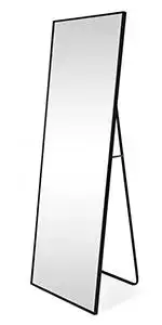 Espelho retangular dourado moderno de liga de alumínio, espelho de corpo inteiro barato e moderno para sala de estar, piso