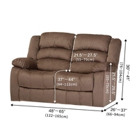 Lagunamoazon — housse extensible pour canapé, fauteuil de Massage, antidérapante, tout compris, en daim