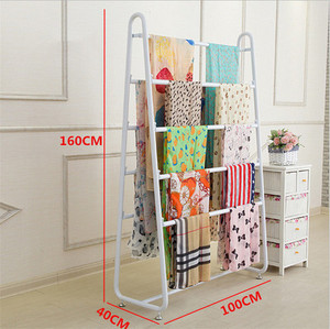 Porta sciarpa multistrato in seta di ferro eco-friendly tessuto scialle cintura espositore per abbigliamento per negozi di abbigliamento da pavimento al dettaglio - Product Image 6