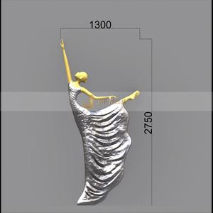 ANW7546 Esculturas e Instalaciones Artísticas Art Deco de Acero Inoxidable, Fabricación Personalizada OEM - Product Image 2