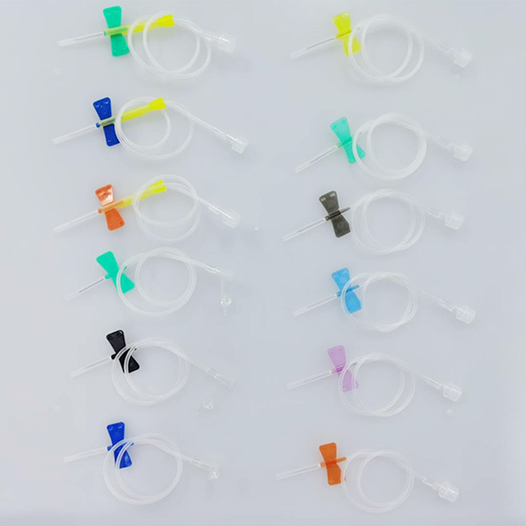 Aguja de colección de al vacío tipo ala de mariposa desechable médica 20/21/22/23/24g