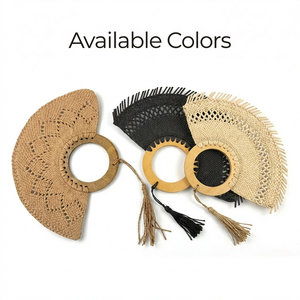 Abanico de Bambú y Hierba de Río Trenzado a Mano, Ecológico, con Logotipo Personalizado, para Regalo o Decoración del Hogar - Product Image 2