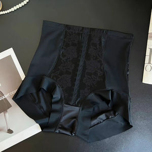 High-Rise All-Inclusive Design Ceramic Warm Palace Lace Jacquard Prefijo Adulto Sólido Nalgas Mujeres Bragas de cintura alta - Product Image 4