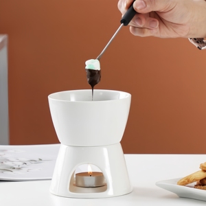 Ensemble de <span class=keywords><strong>fondue</strong></span> au chocolat en céramique, compatible lave-vaisselle et micro-ondes, avec fourchettes, pour crème glacée, fromage fondu, brûleurs et <span class=keywords><strong>fondue</strong></span> chinoise - Vente chaude - Product Image 1
