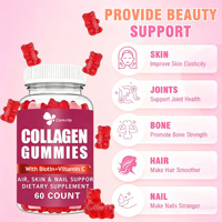 Gummies de collagène blanchissantes avec logo OEM pour soutenir la croissance de la peau et des cheveux, supplément beauté riche en protéines pour le système immunitaire