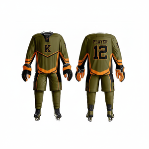 Wholesale Best Price Summer Sportswear Ice Hockey Uniform New Design Hot Selling Custom Heat Transfer Breathable Quick Dry 100% - Product Image 1