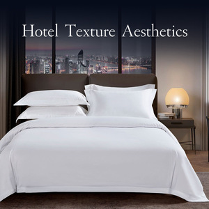 Parure de lit 60S en satin de <span class=keywords><strong>coton</strong></span> pur 4 pièces, teinture réactive, résistante à la <span class=keywords><strong>d</strong></span>écoloration, ultra-lisse, luxe, pour hôtel, gîte, maison <span class=keywords><strong>d</strong></span>'hôtes, personnalisable - Product Image 3