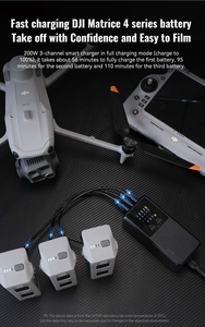 LKTOP - Centro de Carga Inteligente de 200 W y Tres Vías para DJI Mavic 4 Pro, Cargador Rápido Paralelo con Modo de Almacenamiento - Product Image 6