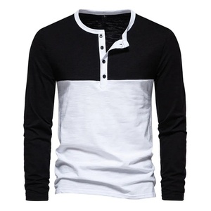 New Styles Slim Fit <b>Long</b>-Sleeved Base Shirt Four-Button O-Neck Solid Color Raglan <b>Sleeve</b> Breathable Quick Dry Customized - Product Image 4