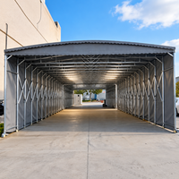 Abri de voiture pliable portable, bâche en PVC imperméable, structure en acier, abri de voiture rétractable quatre saisons, utilisation en extérieur