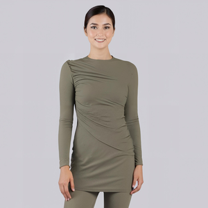 Kilang Jahit Pukal OEM Casual Autumn Muslimah Swimsuit Modest Design Breathable Fabric OEM Custom Service Wholesale - Product Image 6