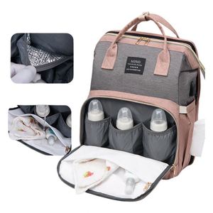Bolsa de Pañales para Mamá al por Mayor, Gran Capacidad, con Modo Cuna, Protección Solar y Antimosquitos para Mamá y Bebé - Product Image 6