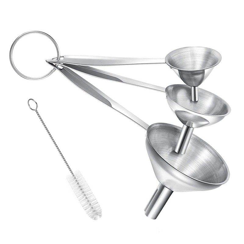 Gold Funnel for Kitchen,3 Pieces Gold Stainless Steel Funnel Set, Narrow Valve Set Kitchen Oil Funnels Rod, Side Handle, Arc Bucket Body Design, Small Gold Funnel for Kitchen,3 Pieces Gold Stainless Steel Funnel Set, Narrow Valve Set Kitchen Oil Funnels Rod, Side Handle, Arc Bucket Body Design, Small