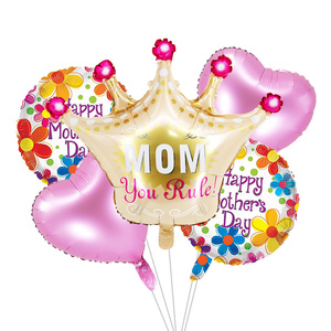 Happy mother's Day Helium Globos Feliz Dia vaso grembiule Heart Love Mom girasole Foil Balloons Set madre decorazioni per feste regali - Product Image 5