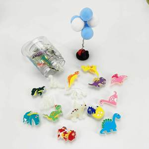 Breloques de chaussures en PVC luminescentes 2D en forme de <span class=keywords><strong>dinosaure</strong></span>, décorations souples pour sacs de plage, position supérieure, fluorescentes et qui brillent dans le noir - Product Image 5