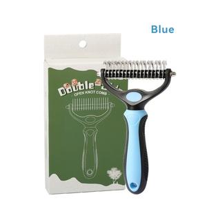 Démaquillage Deshedding Pet Toilettage Brosse Double Face Breveté En Acier Inoxydable Efficace Pet Undercoat Râteau Knot Cutter pour Chats - Product Image 6