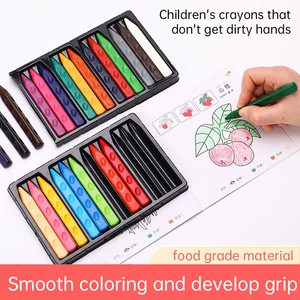 Crayons à la <span class=keywords><strong>cire</strong></span> Bview Art 12/24/36 couleurs, sans salissure des mains, crayons en forme d'arachide, crayons lavables et sûrs pour les tout-petits, ensemble <span class=keywords><strong>de</strong></span> pastels à l'huile pour enfants - Product Image 3