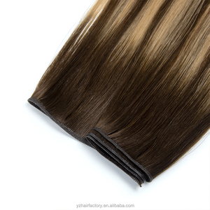 Extensions de cheveux Remy Micro Genius Weft invisibles haut de gamme, double épaisseur, pointes pleines, cheveux humains, longue durée de vie, donneur unique - Product Image 1