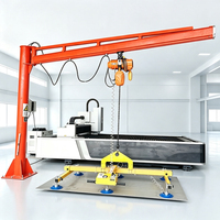 Équipement de levage à vide certifié CE, grue à ventouse électrique pour l'alimentation laser des plaques d'acier et d'aluminium