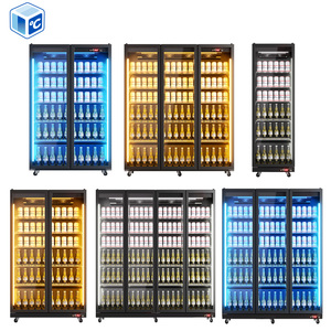 Réfrigérateur à vin commercial en gros OEM avec éclairage LCD supérieur, 2, 3, 4 portes vitrées, réfrigérateur à vin avec porte vitrée - Product Image 1