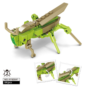 KAZI 80041 série d'insectes en plastique blocs de construction ensembles enfants jouets éducatifs colorés nouvellement conçu bricolage animaux blocs jouet - Product Image 5