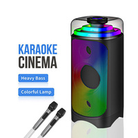 JBK-6106 Altavoz de Karaoke Portátil de 6.5 Pulgadas con Batería de 50W y 4000mAh, con Asa de Transporte, Canta en Cualquier Lugar