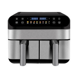 Семейный Размер 9,5qt, двойная воздушная фритюрница, 2 независимых корзины, 10 пресетов, умная безмасляная духовка для быстрой выпечки обезвоживающих блюд - Product Image 1