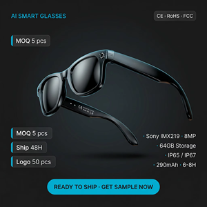 <span class=keywords><strong>Lunettes</strong></span> Intelligentes AI Classiques Wayfarer à Monture Carrée, Similaires au Style Meta <span class=keywords><strong>Ray</strong></span>-<span class=keywords><strong>Ban</strong></span>, Caméra 8MP, 64 Go, <span class=keywords><strong>Lunettes</strong></span> de Soleil Tendance 2026 - Product Image 3