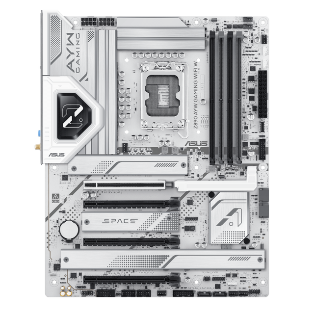 ASUS Z890 AYW Gaming WiFi W ATX Z890 Motherboard, Intel Core Ultra Series 2 Ready 4 X DIMM Slots Max 256GB DDR5
