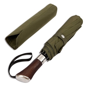 Travel <b>Umbrella</b> Luxurious Golden Plastic Handle <b>Windproof</b> Frame Mini Lightweight Manual Folding <b>Umbrella</b> for Men's Ladies - Product Image 2