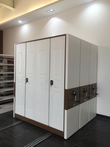 Sistema de Estanterías Móviles Modernas de Acero de Operación Manual con Archivador Compacto con Función Ajustable para Almacenamiento Escolar - Product Image 2