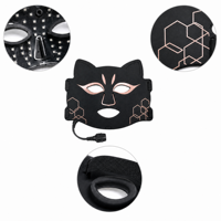 Masque LED pour le soin du visage avec minuteur, modes réglables, batterie rechargeable
