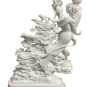 Una gran figura mitológica escultura de la Diosa que dispersa flores hechas de piedra de mármol blanco - Product Image 6