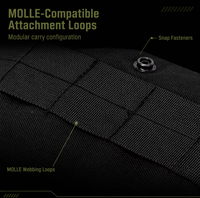 Nouvelle sacoche de taille tactique en denim pour sports de plein air avec boucles compatibles MOLLE, doublure en polyester, design résistant à l'usure - Unisexe