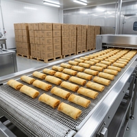 Rollitos de Verduras Prefritos con Baja Absorción de Aceite, Congelados IQF, Crujientes, Mini Rollitos de Verduras para Catering y Venta al por Mayor