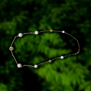Beautiful Women's 316L Stainless Steel PVD Gold Plated Faux Pearl Round AA Grade Strand Necklace-CBBA-1325 for Everyday Wear - Product Image 3